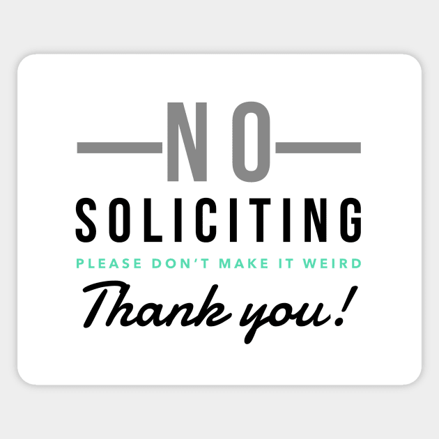No Soliciting | Seafoam Sticker by Jande Summer
